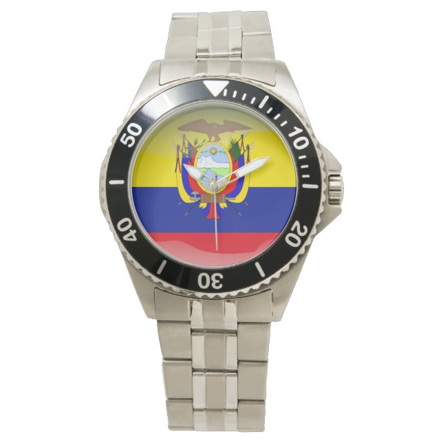 Flagge Ecuadors Armbanduhr (Vorderseite)