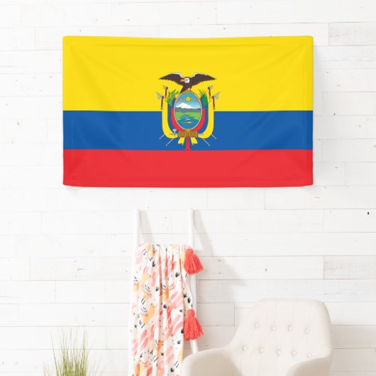 Flagge Ecuadors Banner (Insitu)