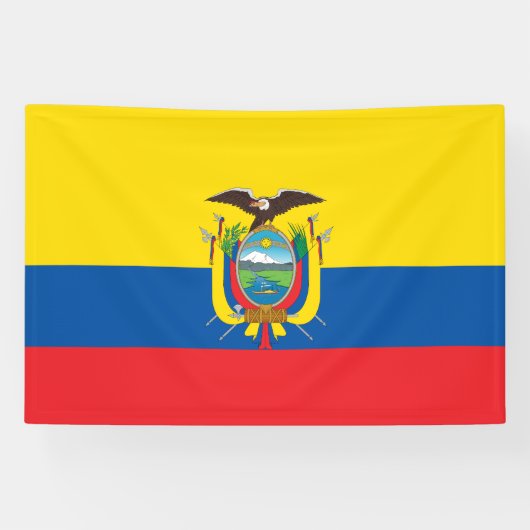 Flagge Ecuadors Banner (Horizontal)