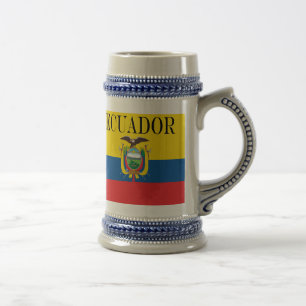 Flagge Ecuadors Bierglas
