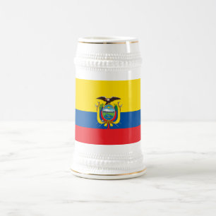 Flagge Ecuadors Bierglas