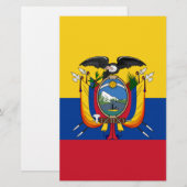 Flagge Ecuadors Briefpapier (Vorne/Hinten)