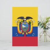 Flagge Ecuadors Briefpapier (Stehend Vorderseite)