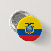 Flagge Ecuadors Button (Vorne & Hinten)
