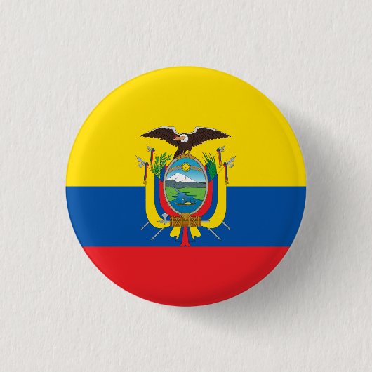 Flagge Ecuadors Button (Vorderseite)