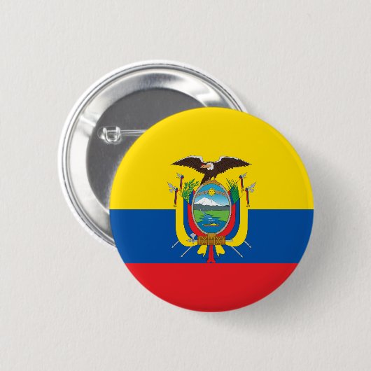 Flagge Ecuadors Button (Vorne & Hinten)