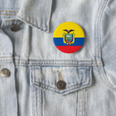 Flagge Ecuadors Button (Beispiel)