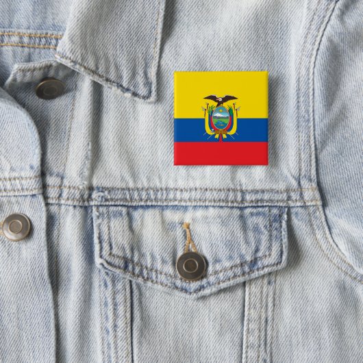 Flagge Ecuadors Button (Beispiel)