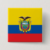 Flagge Ecuadors Button (Vorderseite)