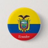 Flagge Ecuadors Button (Vorderseite)