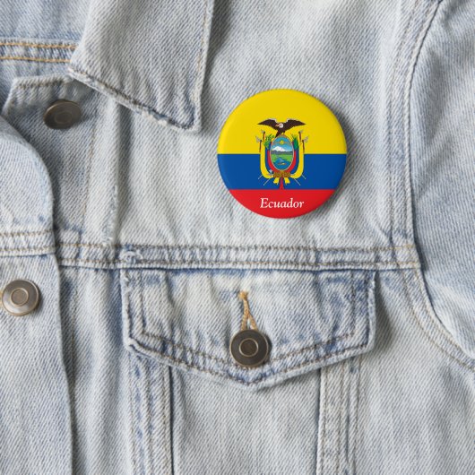 Flagge Ecuadors Button (Beispiel)