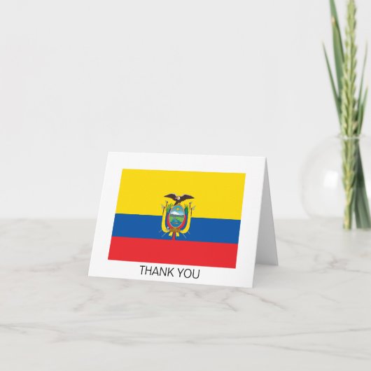 Flagge Ecuadors Dankeskarte (Vorderseite)
