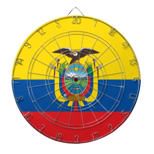 Flagge Ecuadors Dartscheibe (vorne)