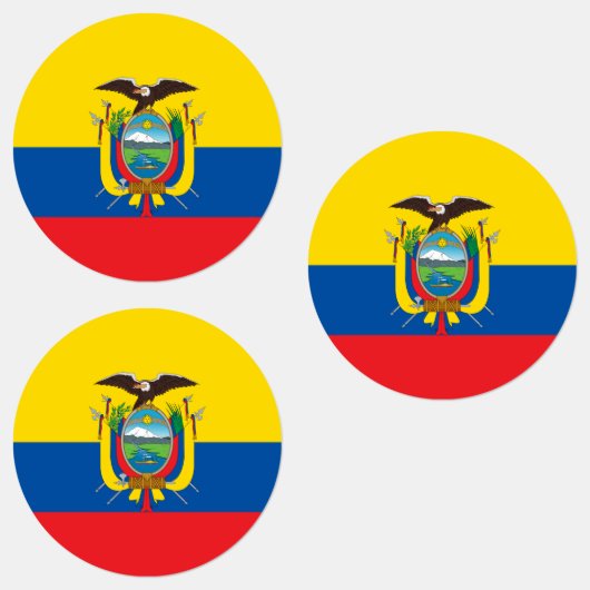 Flagge Ecuadors Etiketten (Gruppe)