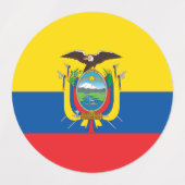 Flagge Ecuadors Etiketten (Design 1)