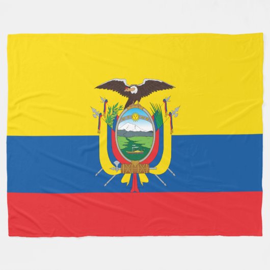Flagge Ecuadors Fleecedecke (Vorderseite (Horizontal))