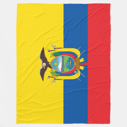 Flagge Ecuadors Fleecedecke (Vorderseite)
