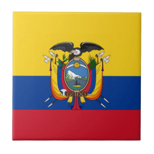 Flagge Ecuadors Fliese
