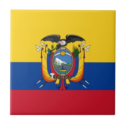 Flagge Ecuadors Fliese (Vorderseite)