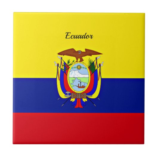 Flagge Ecuadors Fliese (Vorderseite)
