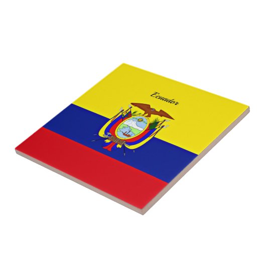 Flagge Ecuadors Fliese (Seite)