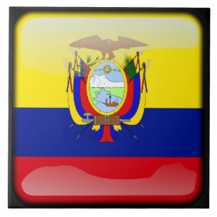 Flagge Ecuadors Fliese