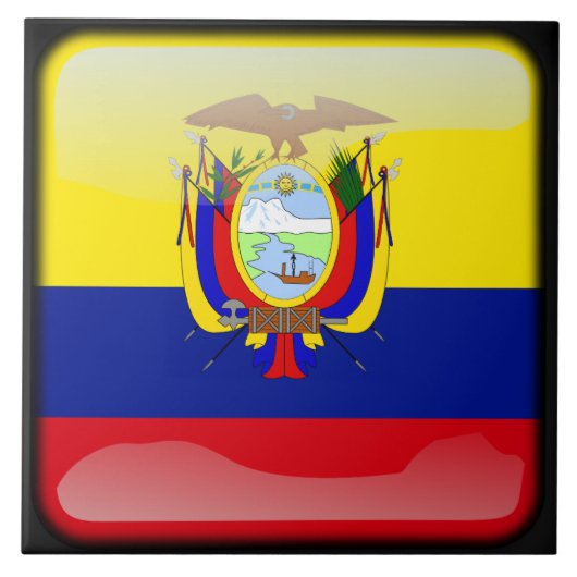 Flagge Ecuadors Fliese (Vorderseite)