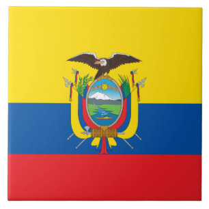 Flagge Ecuadors Fliese