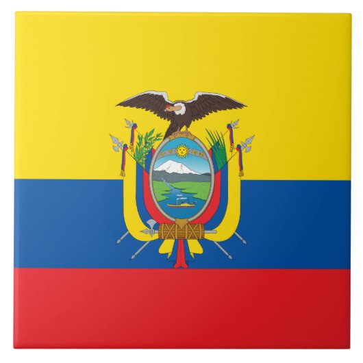Flagge Ecuadors Fliese (Vorderseite)