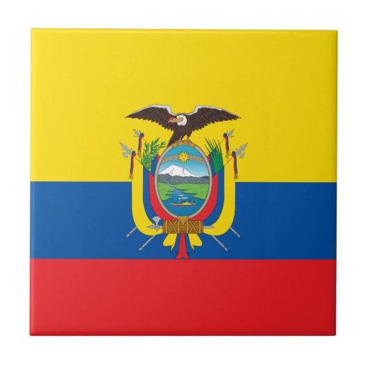 Flagge Ecuadors Fliese (Vorderseite)