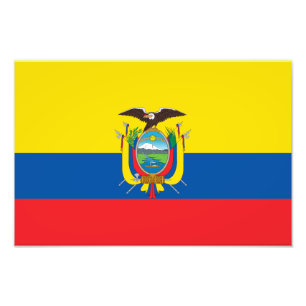 Flagge Ecuadors Fotodruck