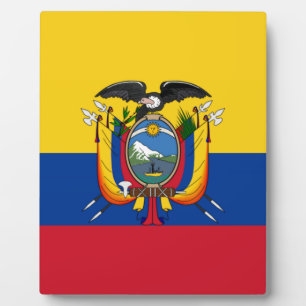 Flagge Ecuadors Fotoplatte