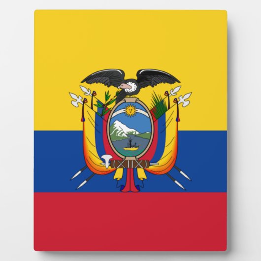 Flagge Ecuadors Fotoplatte (Vorderseite)
