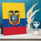 Flagge Ecuadors Fotoplatte (Seite)