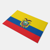 Flagge Ecuadors Fußmatte (Schrägansicht)