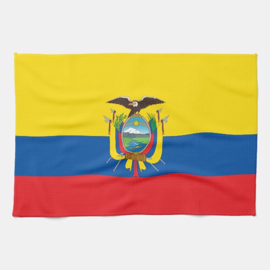 Flagge Ecuadors Geschirrtuch (Horizontal)