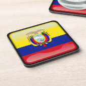 Flagge Ecuadors Getränkeuntersetzer (Linke Seite)