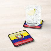 Flagge Ecuadors Getränkeuntersetzer (Rechte Seite)