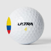 Flagge Ecuadors Golfball (Logo)
