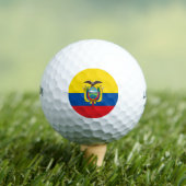Flagge Ecuadors Golfball (Insitu T-Shirt)
