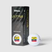 Flagge Ecuadors Golfball (Verpackungen)