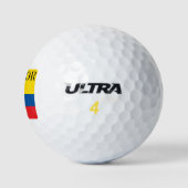 Flagge Ecuadors Golfball (Logo)