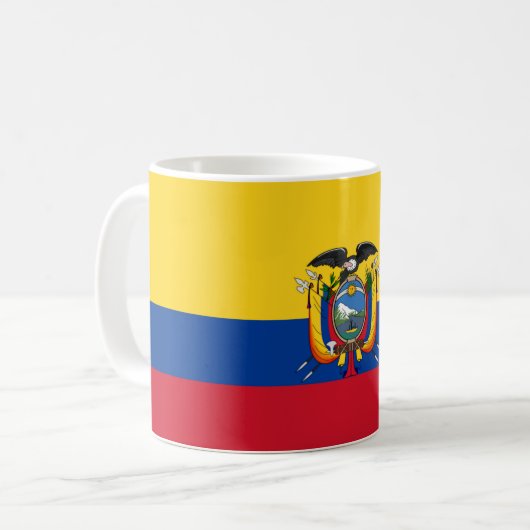 Flagge Ecuadors Kaffeetasse (Vorderseite Links)