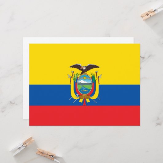 Flagge Ecuadors Karte (Vorderseite/Rückseite Beispiel)