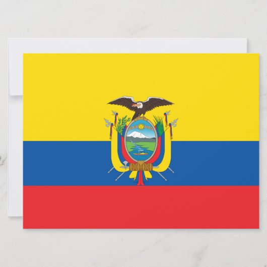 Flagge Ecuadors Karte (Vorderseite)