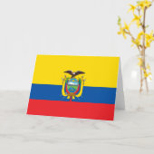 Flagge Ecuadors Karte (Gelbe Blume)