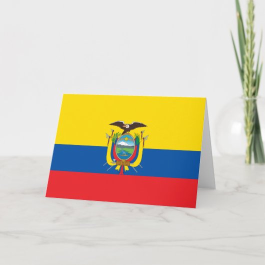 Flagge Ecuadors Karte (Vorderseite)