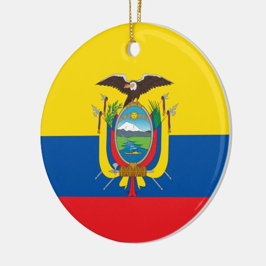 Flagge Ecuadors Keramik Ornament (Links)