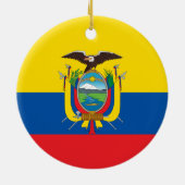 Flagge Ecuadors Keramik Ornament (Hinten)