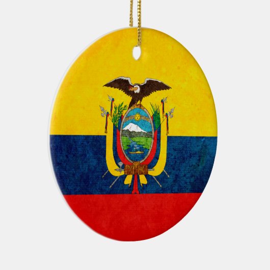 Flagge Ecuadors Keramikornament (Rechts)